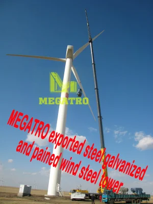 Megatro экспортировала оцинкованную и окрашенную башню из ветровой стали